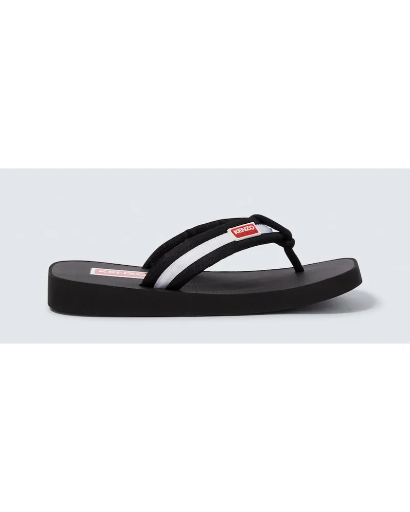 Kenzo Sandali infradito a righe con logo Multicolore