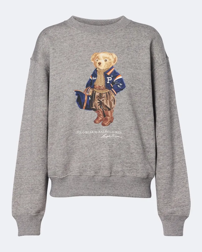 Ralph Lauren Felpa Polo Bear in misto cotone Grigio