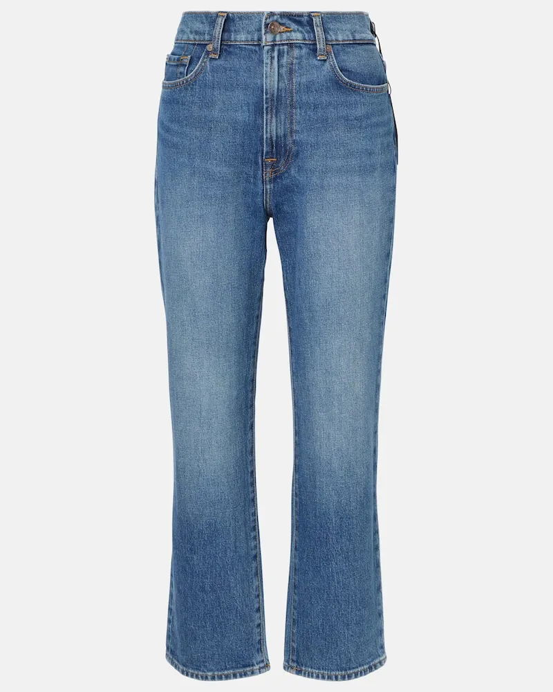 7 for all mankind Jeans regular Logan Stovepipe a vita alta Blu
