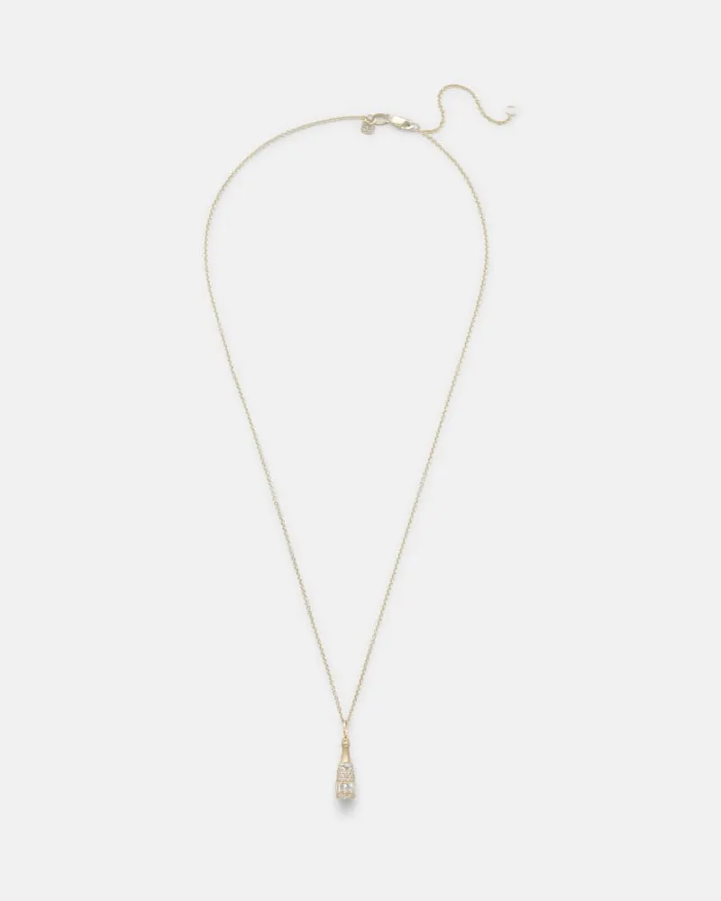 Sydney Evan Collana Champagne Bottle in oro 14kt con diamanti Oro
