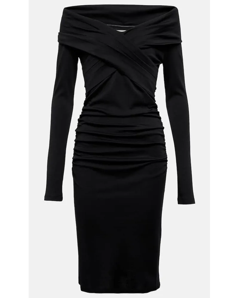 Diane von Furstenberg Abito midi Minx in misto lana Nero