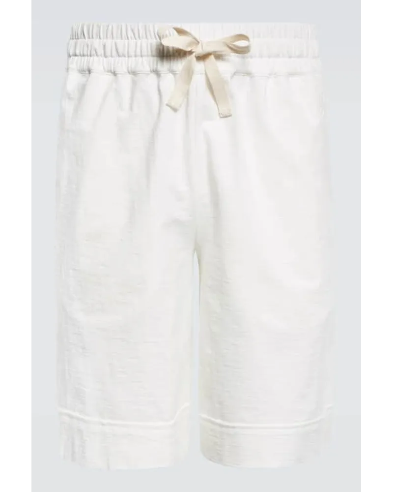 Jil Sander Shorts in misto cotone Bianco