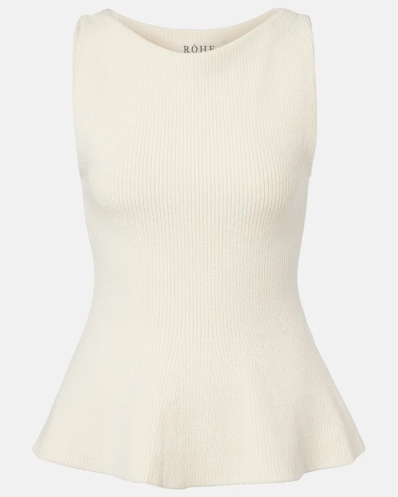 Róhe RÃ³he Top in maglia di cotone Beige