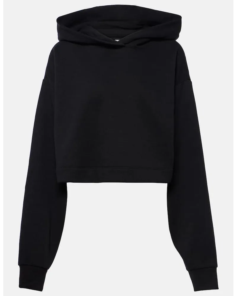 alo Felpa cropped Bae in misto cotone Nero