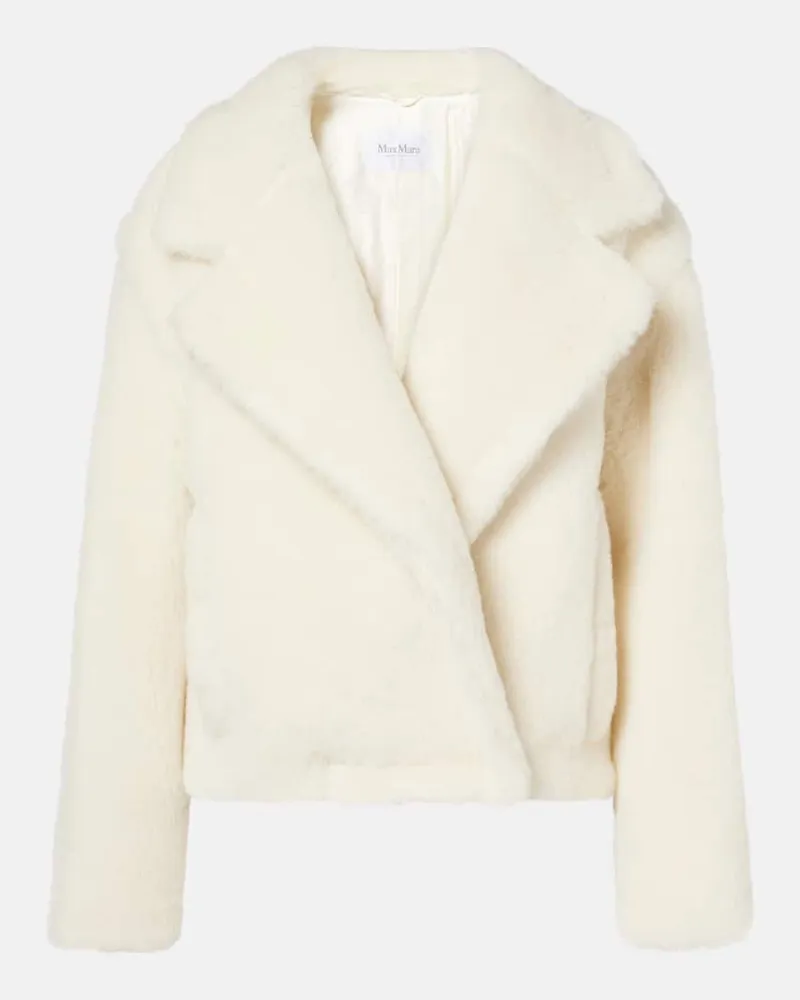 Max Mara Cappotto Oggeri in alpaca, lana e seta Bianco