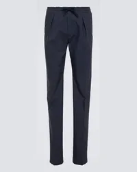 Incotex Pantaloni slim in misto cotone Blu