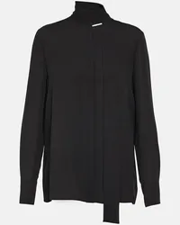 Valentino Garavani Blusa in georgette di seta Nero