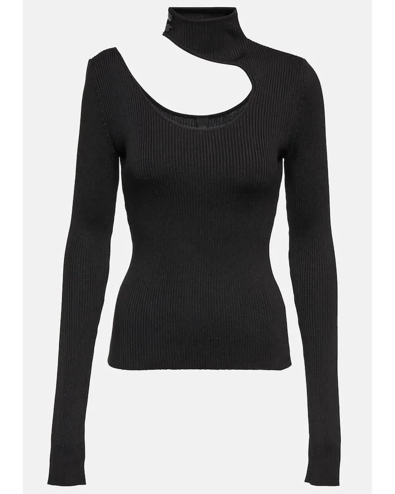 Petar Petrov Top Fiz in seta con cut-out Nero