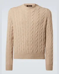 Loro Piana Pullover in cashmere a trecce Beige