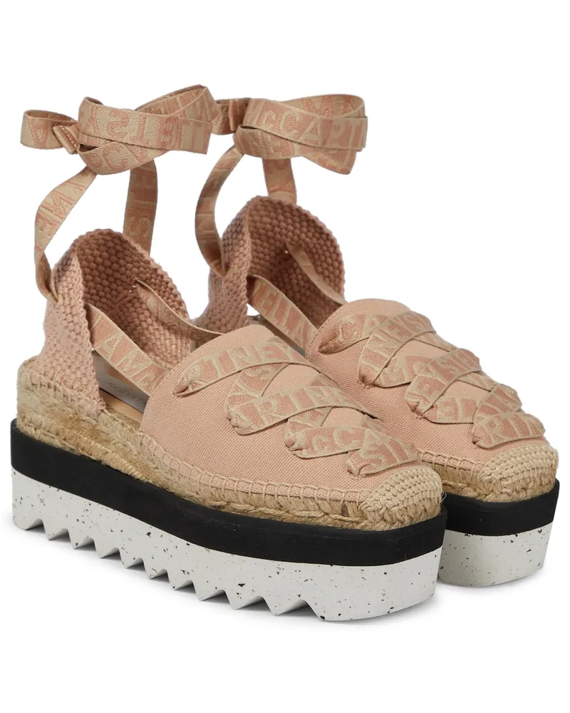 Stella McCartney Sandali espadrillas Gaia con platform Rosa