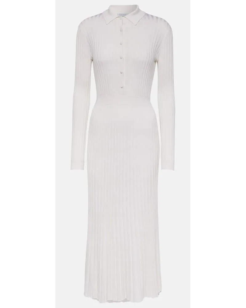 Gabriela Hearst Abito lungo Ardor in seta e cashmere Bianco