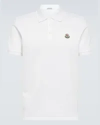 Moncler Polo in cotone piqué Bianco