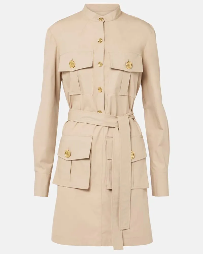 Givenchy Abito corto 4G in popeline di cotone Beige