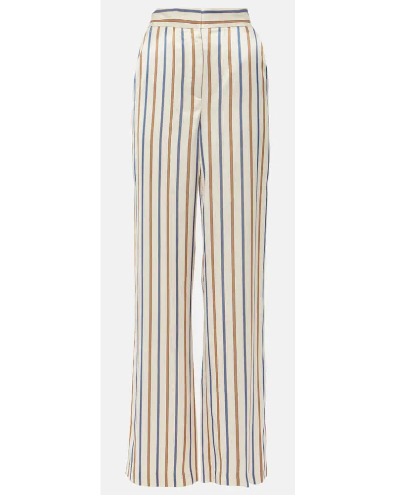 Veronica Beard Pantaloni a gamba larga Grigore Bianco
