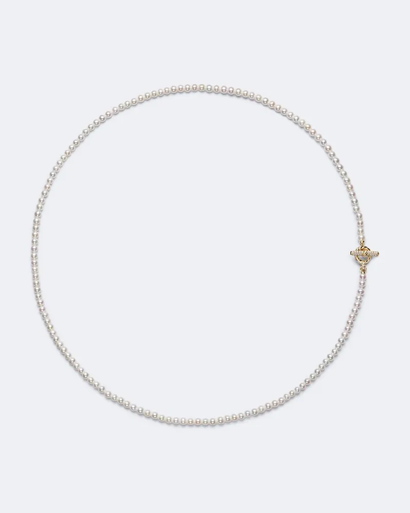 David Yurman Collana Pearl Classics Petite in oro 18kt con perle d'acqua dolce e diamanti Oro
