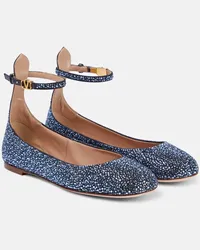 Valentino Garavani Ballerine VLogo Signature con cristalli Blu