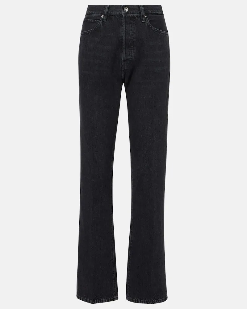 Frame Denim Jeans regular The Vertical a vita alta Blu