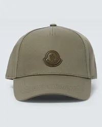 Moncler Cappello da baseball in cotone Verde