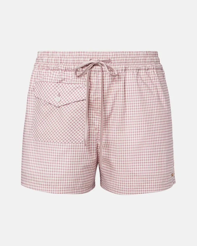 Valentino Garavani Shorts in cotone a quadri Rosa