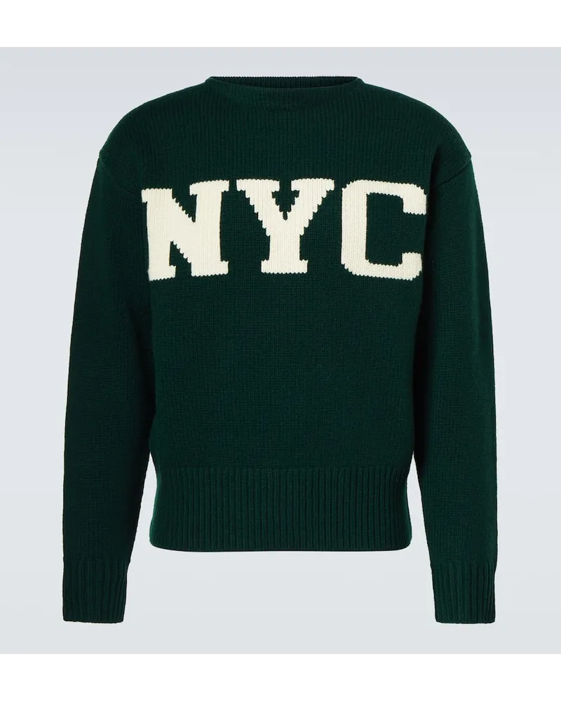 Ralph Lauren Pullover in misto lana con logo Verde