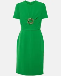 Elie Saab Abito midi in cady Verde