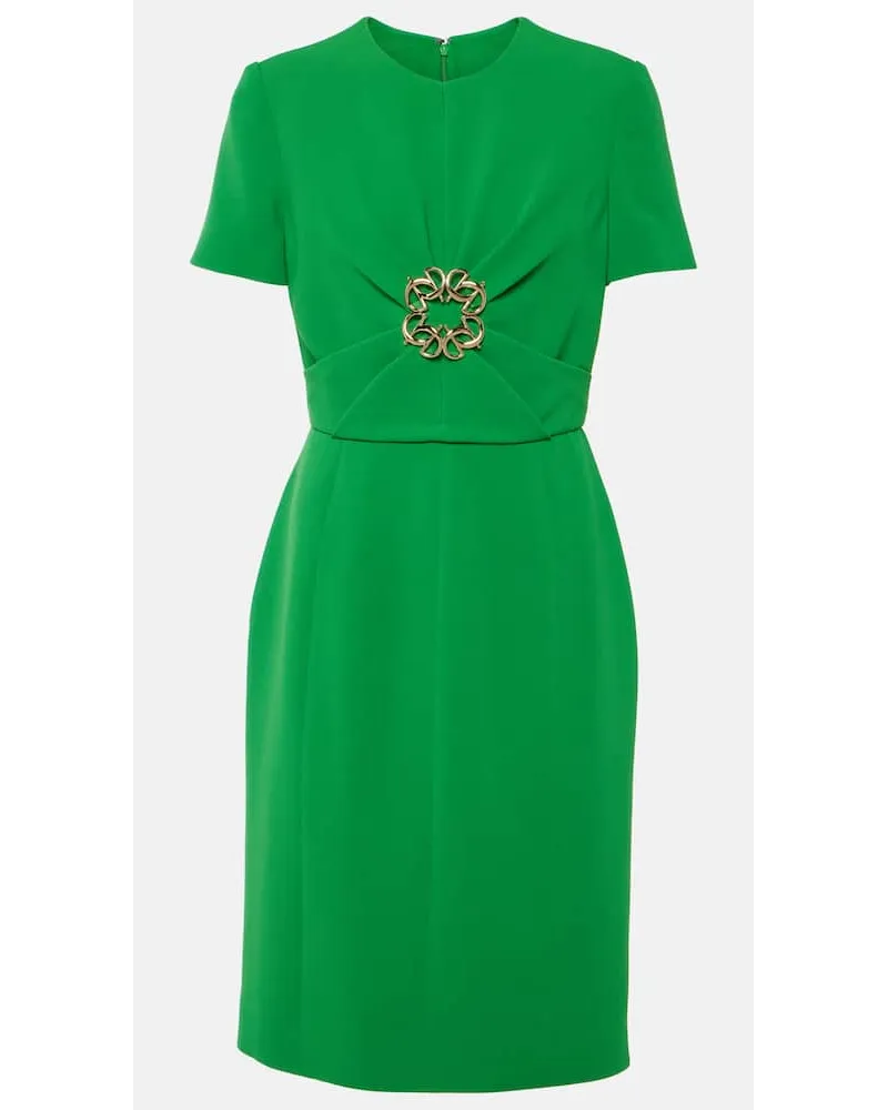 Elie Saab Abito midi in cady Verde