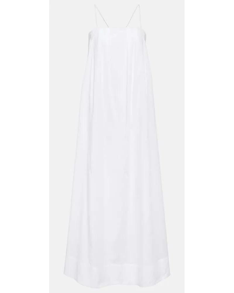 ASCENO Abito lungo Heather in cotone Bianco