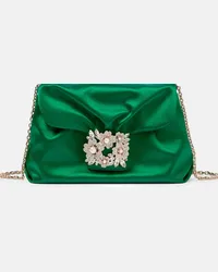 Roger Vivier Borsa a spalla RV Bouquet in raso Verde