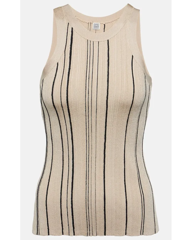 Totême Top in jersey a righe Neutro