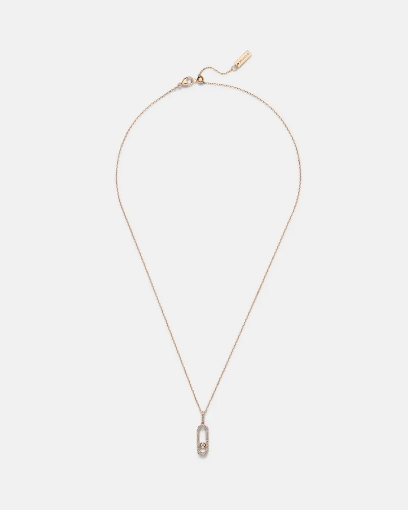 Messika Collana Move Uno Large in oro rosa 18kt con diamanti Oro