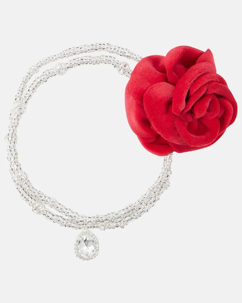 Magda Butrym Collana con applicazione floreale Argento