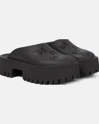 Gucci Mules GG in gomma Nero