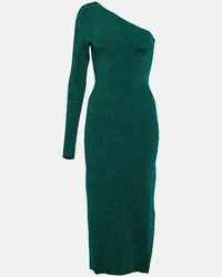 Victoria Beckham Abito midi monospalla in maglia Verde