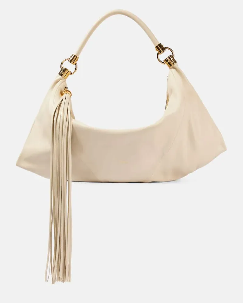 Chloé ChloÃ© Borsa a spalla Foulard Medium in pelle Beige