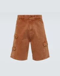 ERL Shorts cargo di jeans Marrone