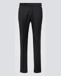 Incotex Pantaloni slim in lana vergine Nero