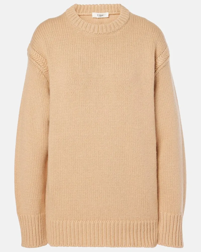 Chloé ChloÃ© Pullover in cashmere e cotone Beige