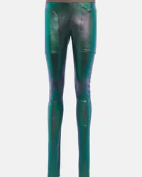 Rick Owens Pantaloni iridescenti Verde