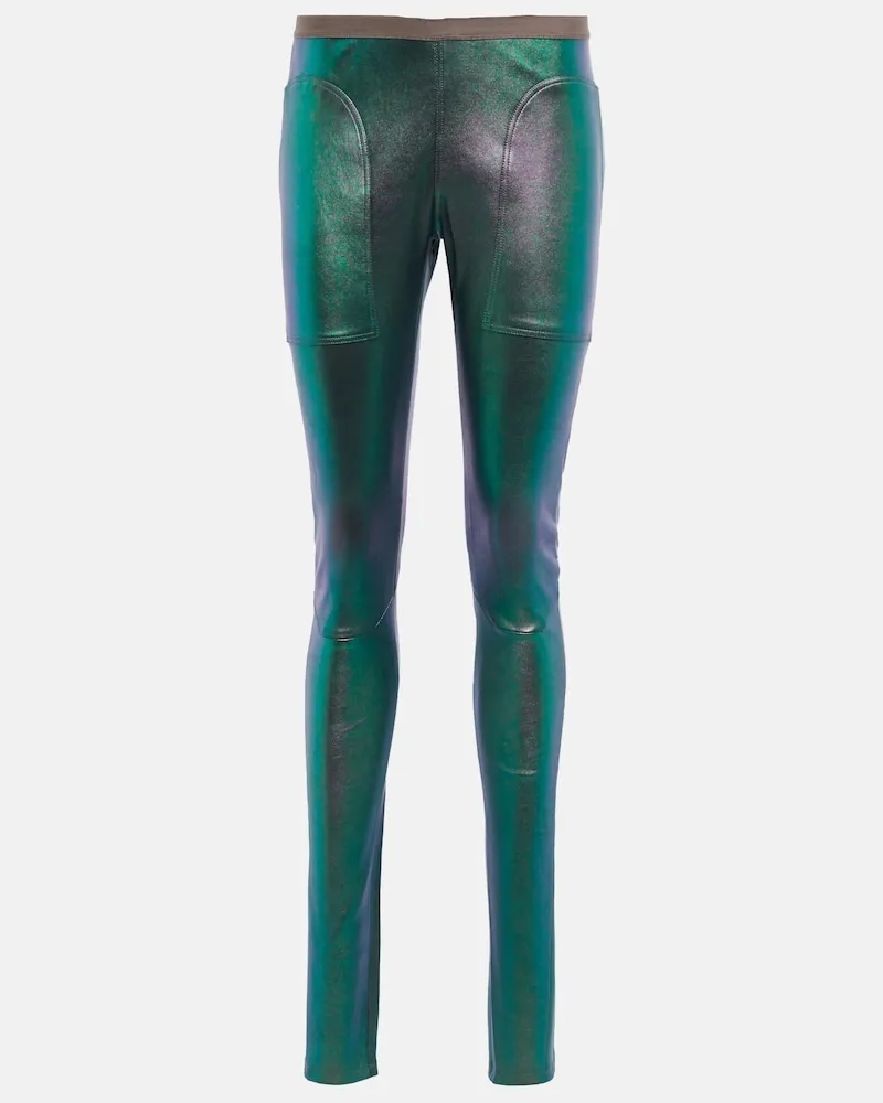 Rick Owens Pantaloni iridescenti Verde