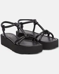 Gianvito Rossi Sandali in pelle con platform Nero