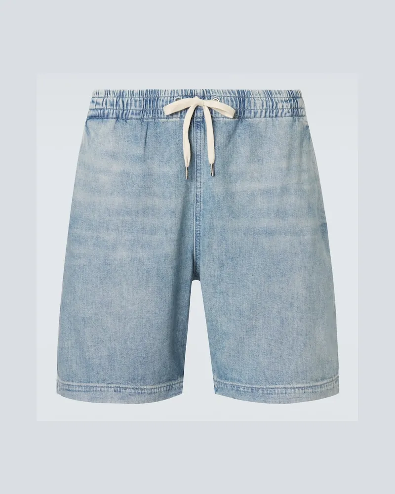 Ralph Lauren Shorts di jeans délavà Blu