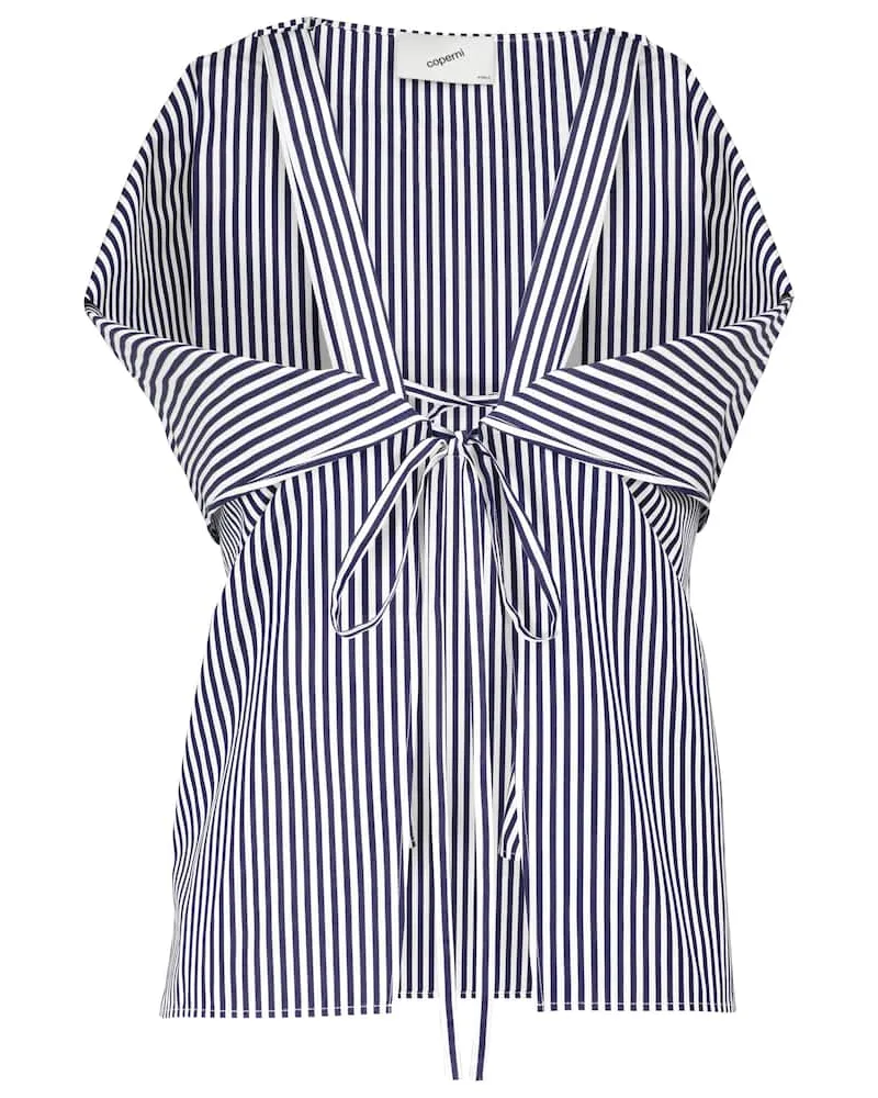 COPERNI Top a righe in popeline di cotone Blu