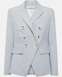 Veronica Beard Blazer Miller in cotone a righe Bianco