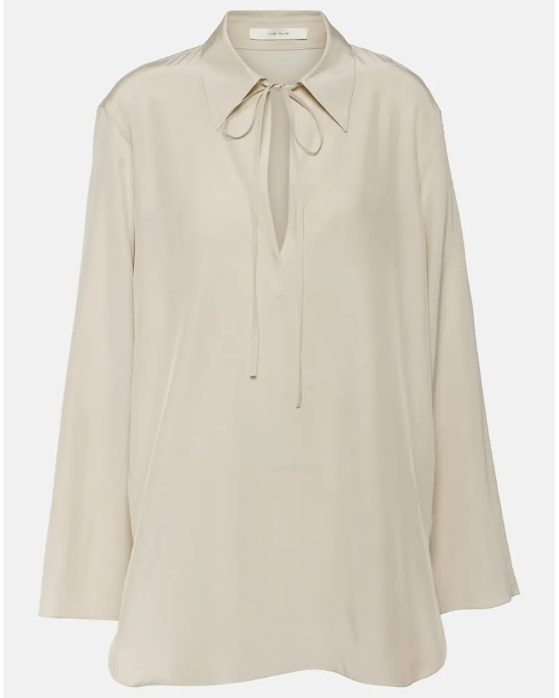 The Row Blusa Malon in seta Neutro
