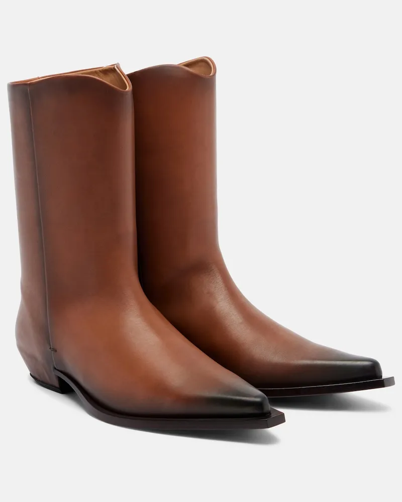 Calvin Klein Stivali texani Cheer in pelle Marrone