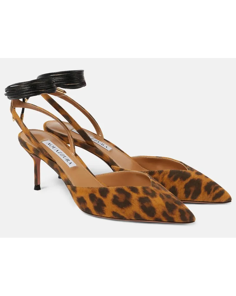 Aquazzura Pumps slingback Beyond in pelle stampata Arancione