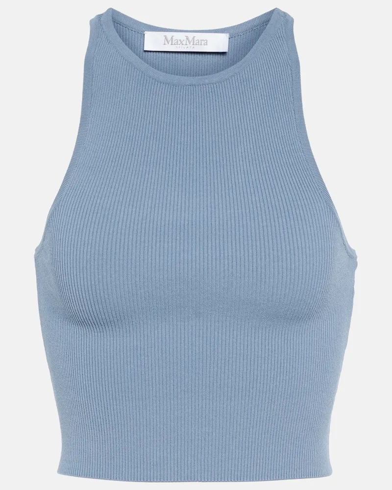 Max Mara Top cropped Turku Blu