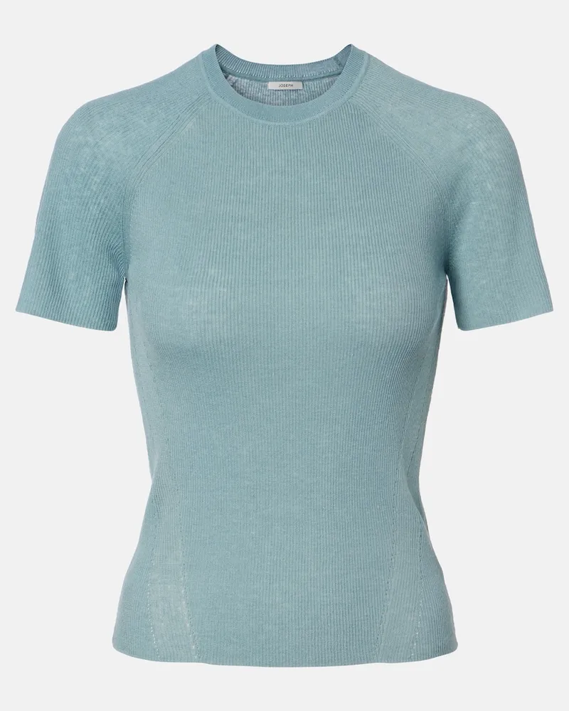 Joseph T-shirt Belarb in maglia a coste Blu