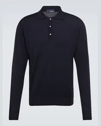 LARDINI Polo in lana, cashmere e seta Nero