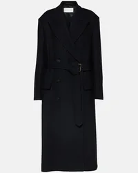 Dries van Noten Cappotto doppiopetto Rufia in misto lana Nero